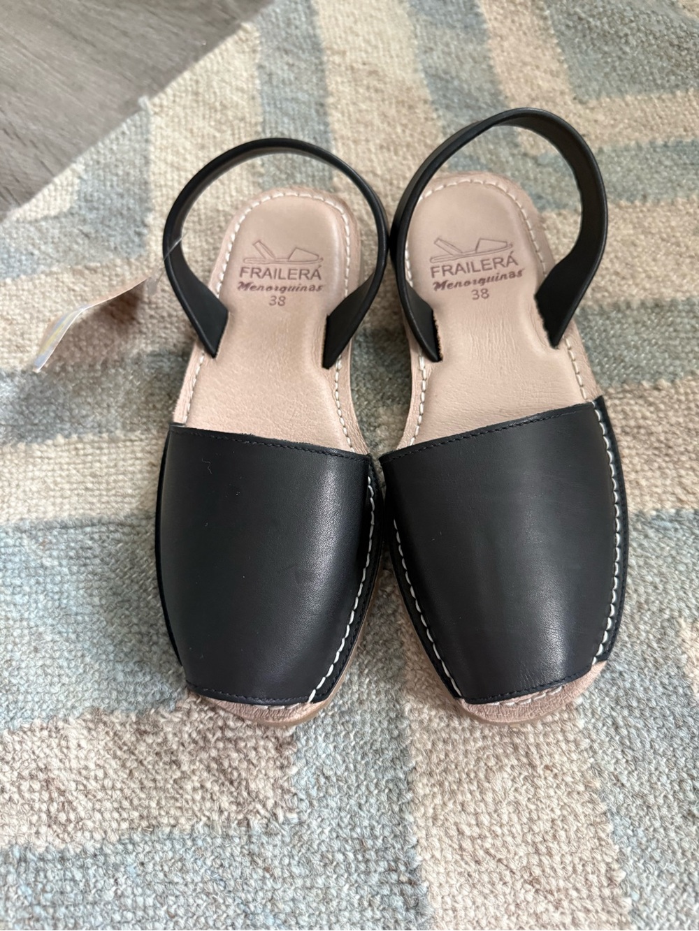 Frailera Menorcan Avarcas sandals in Black Size 38 US7.5 NWT